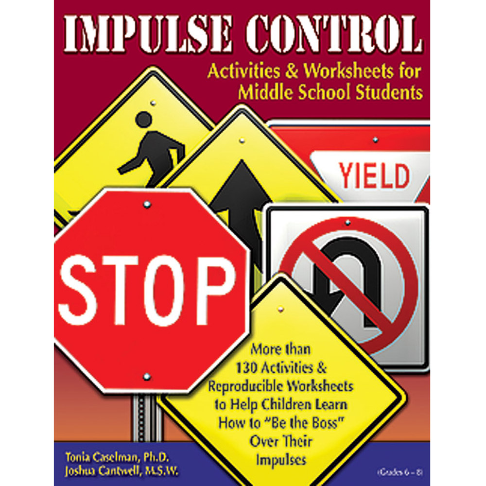 Impulse Control Cognitive Behavioral Worksheets Middle School Students